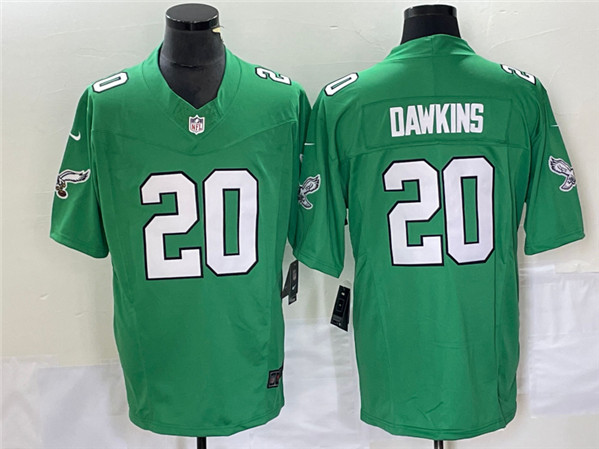 Men's Philadelphia Eagles #20 Brian Dawkins Green 2023 F.U.S.E. Vapor Untouchable Stitched Football Jersey